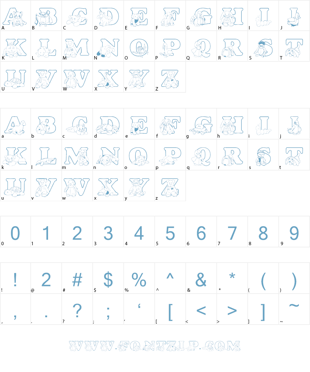 LMS Ty Buddies Font Character